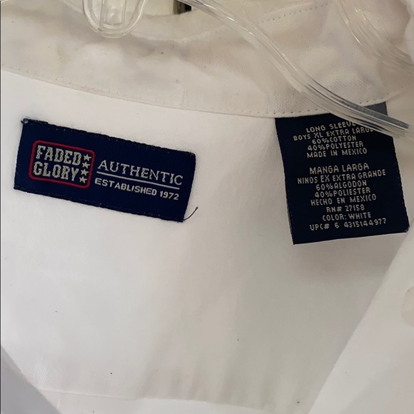 Faded Glory white button down w fruit loop $9 XL - Picture 2 of 3